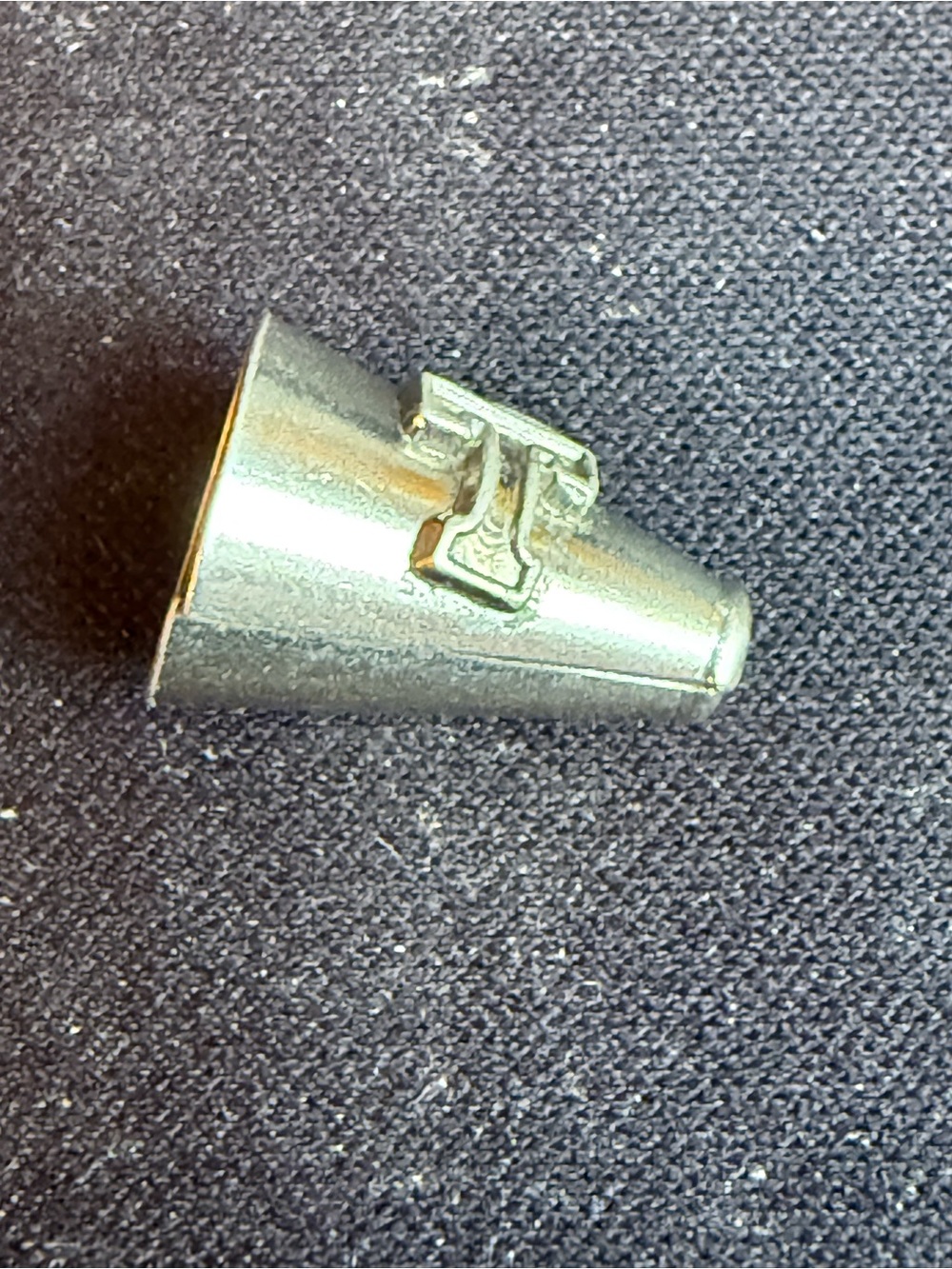 Sterling Silver Megaphone Charm with Letter T